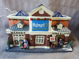 Holiday Time 2009 Traditional Vintage Collection "Walmart Super Center" Lighted House Figurine WORKS