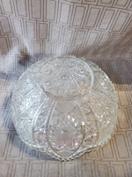 Cut Clear Glass Fruit Bowl
