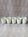 Set of 5 Japanese Porcelain Sake Cups