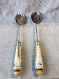 Pair of Silverplate Ornate Handle Salad Servers