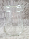 (B) Clear Glass Vase with Rim