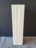 White Ceramic Asian Inspired Cong Shaped Vase