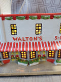 Holiday Time "Walton's 5 & 10" Lighted House WORKS (B)