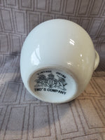 Two's Company White Ceramic Cream Pitcher