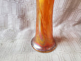 Iridescent Marigold Carnival Glass Vase