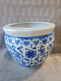 Blue and White Ceramic Planter