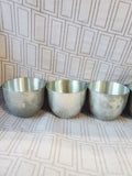 (B) 6 Piece Lot of Assorted Pewter Jefferson Cups