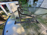 Pair of Decorative Metal (Possibly Painted Aluminum) Plant Hangers