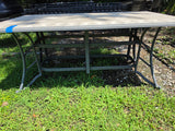 Rectangular Patio Table, Aluminum Frame w/Mosaic Tile Top
