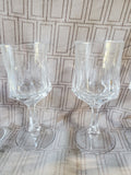 Set of 5 Signed Crystal Wine Goblets