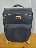 Nicole Miller New York Black and Cream Softside Rolling Suitcase