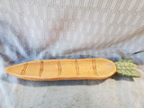 Wooden Painted Carrot Decorative Tray