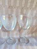 Set of 4 Clear Glass Wine Glasses