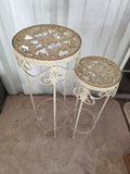 Painted Metal Plant Stand Set, 2-Piece