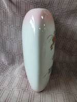 Flat Porcelain Peacock Vase