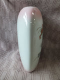 Flat Porcelain Peacock Vase