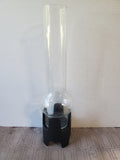 Dansk Jens Quistgaard Cast Iron and Hurricane Glass Candle Holder