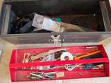 Homak Metal Tool Box w/a few Tools