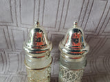 Metal and Glass Salt and Pepper Shakers