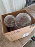 Three Glass Orbs, Yard Decor