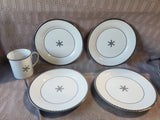 10 Piece Threshold Porcelain Snowflake Dish Set