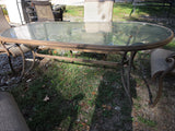 Elbertex Brown Aluminum Outdoor 5-Piece Dining Set