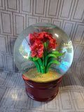Poinsettia Musical Snowglobe WORKS