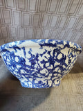 The Cellar Blue Spongeware Serving Bowl