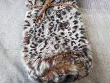 Faux Fur Wine Bottle Gift Bag