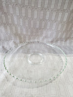 Vintage Clear Glass Cake Plate