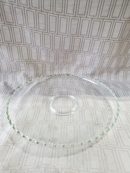 Vintage Clear Glass Cake Plate
