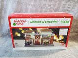 Holiday Time "Walmart Supercenter" Lighted House WORKS (A)