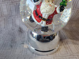 Light Up Santa Claus Snow Globe WORKS