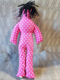 Pink and White Polka Dot Dammit Doll