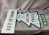 Pair of Metal Christmas Signs (B)