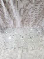 Set of 8 Small Clear Glass Swirl Tumblers