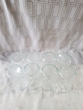 Set of 8 Small Clear Glass Swirl Tumblers