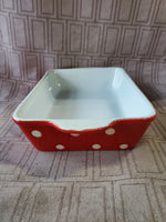 Polka Dot Signature Small Baking Dish