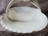 White Glazed Ceramic Bowl with Handle