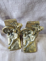 Pair of Philadelphia Manufacturing Company Brass Huck Finn Bookends