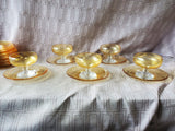 26 Piece Amber Glass Saucer and Dessert Coupe Lot