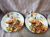Set of 4 Pier 1 Christmas Moose Salad Plates