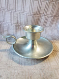Pewter Chamberstick Candle Holder