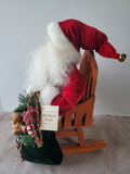 Old World Santa Collection Limited Edition Santa Sitting in Rocking Chair Figurine