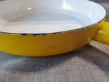 Dansk Yellow Enamel Skillet