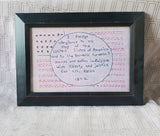 Framed Embroidery United States Pledge of Allegiance