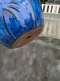 Small/Medium Cobalt Blue Glazed Terracotta Planter (P)