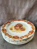 Set of 4 Cracker Barrel "Thanksgiving Traditions" Salad Plates