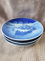 Lot of 4 Blue and White Ceramic Decorative Plates