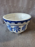 Small Blue and White Ceramic Bundt Cake Pan